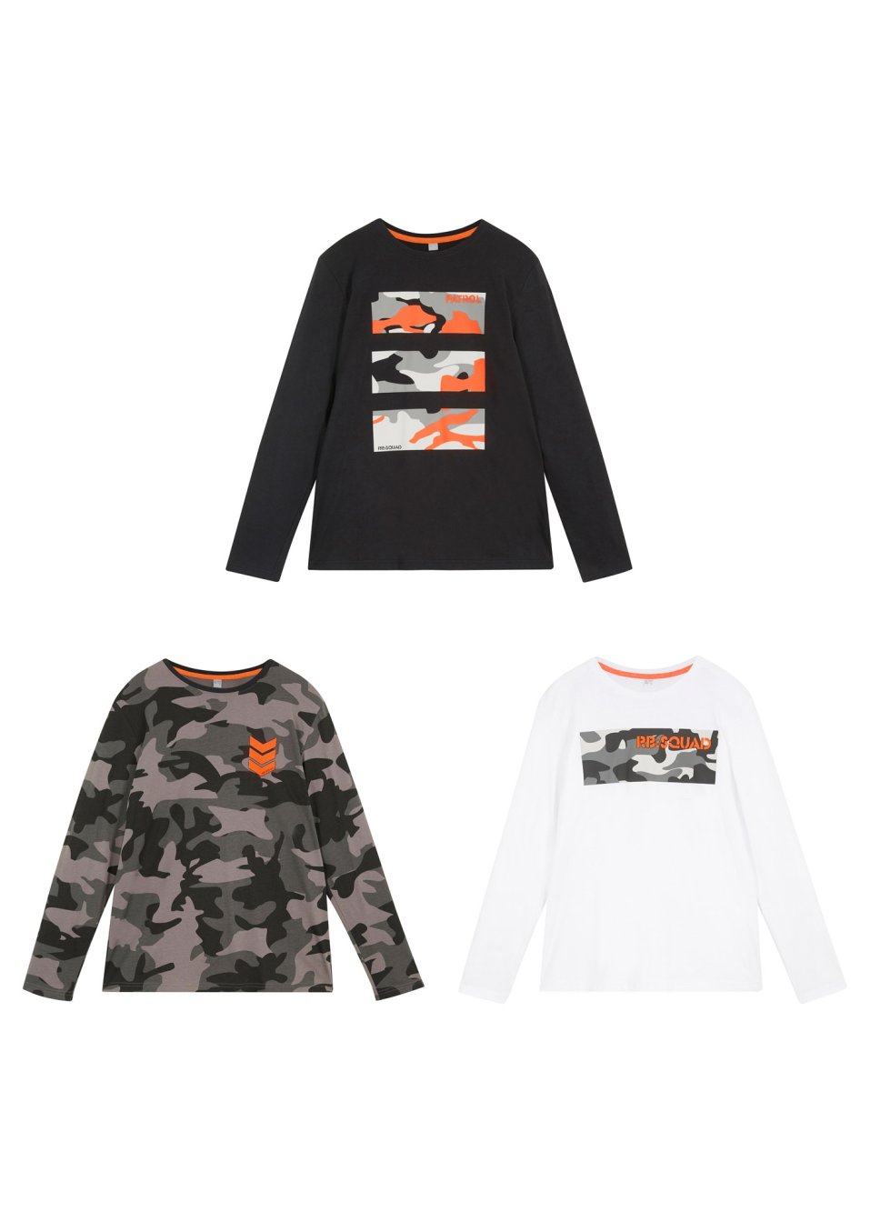 T-shirt manches longues garçon (lot de 3)