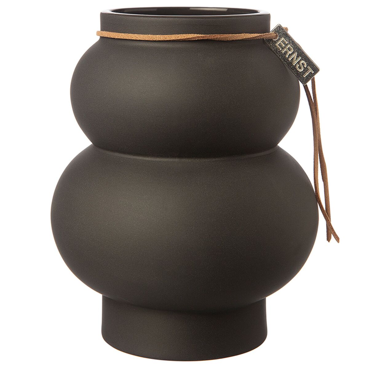 Vase Kurvig Mørkegrå, 21,5 cm