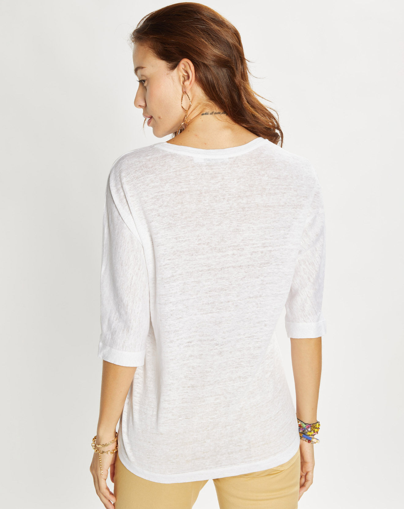 Lauren Vidal T-Shirt 100% Lin Essential blanc