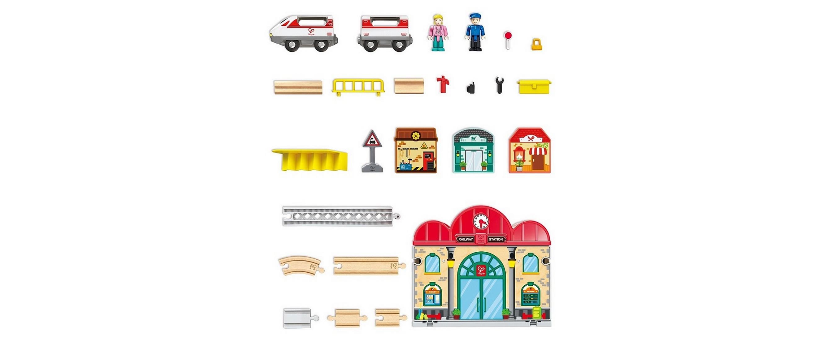 Tragbares Bahnhof-SetBahnhof-Set fördert kreatives Spiel