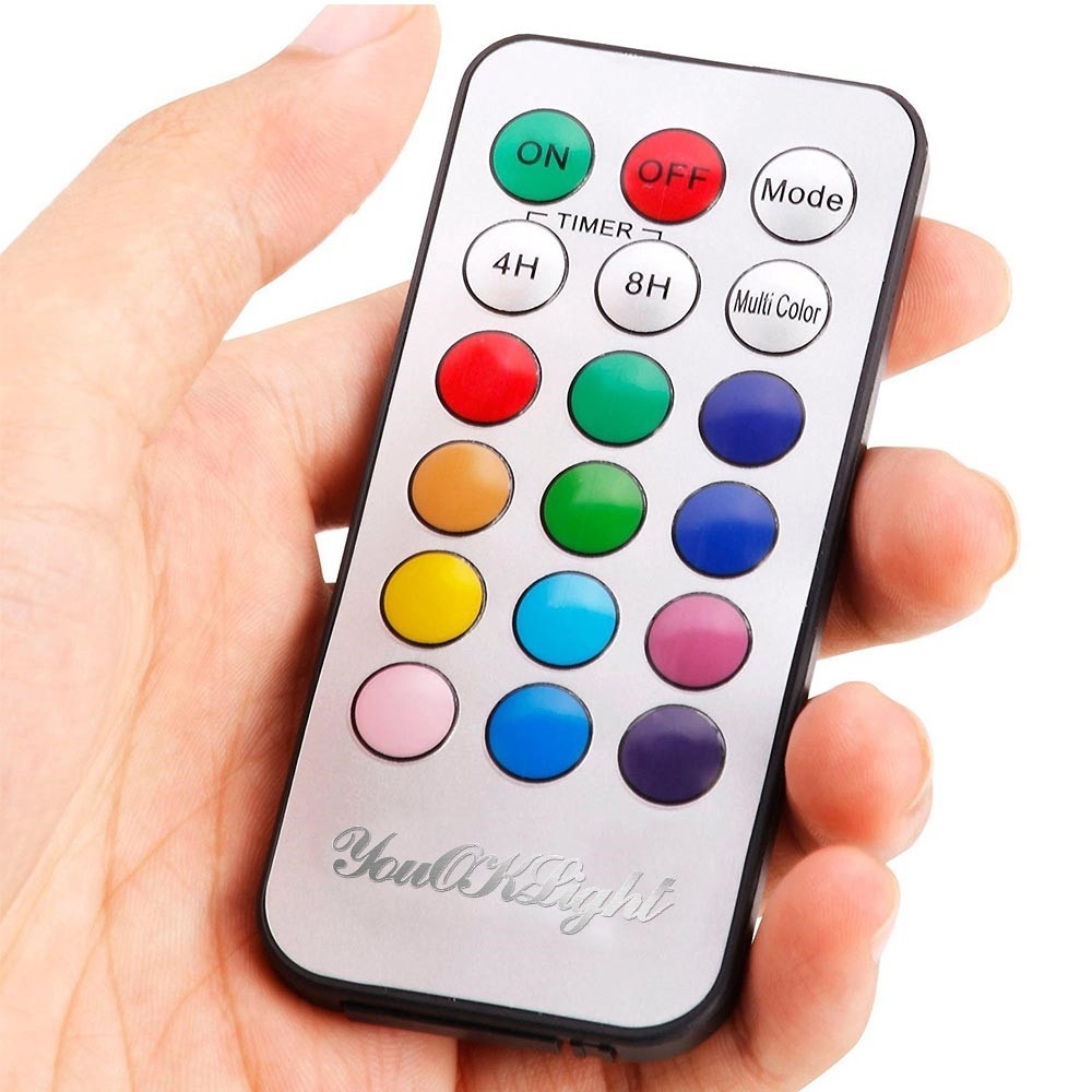 (3er Set) LED Kerze Home Deko Stimmungsleuchte inkl. Fernbedienung (Batteriebetrieben) - Bunt