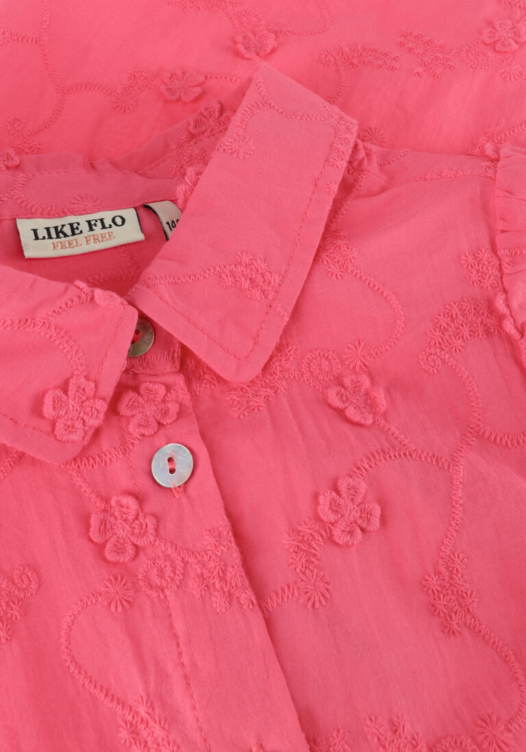 LIKE FLO roze like flo blouse 3d flower knot blouse