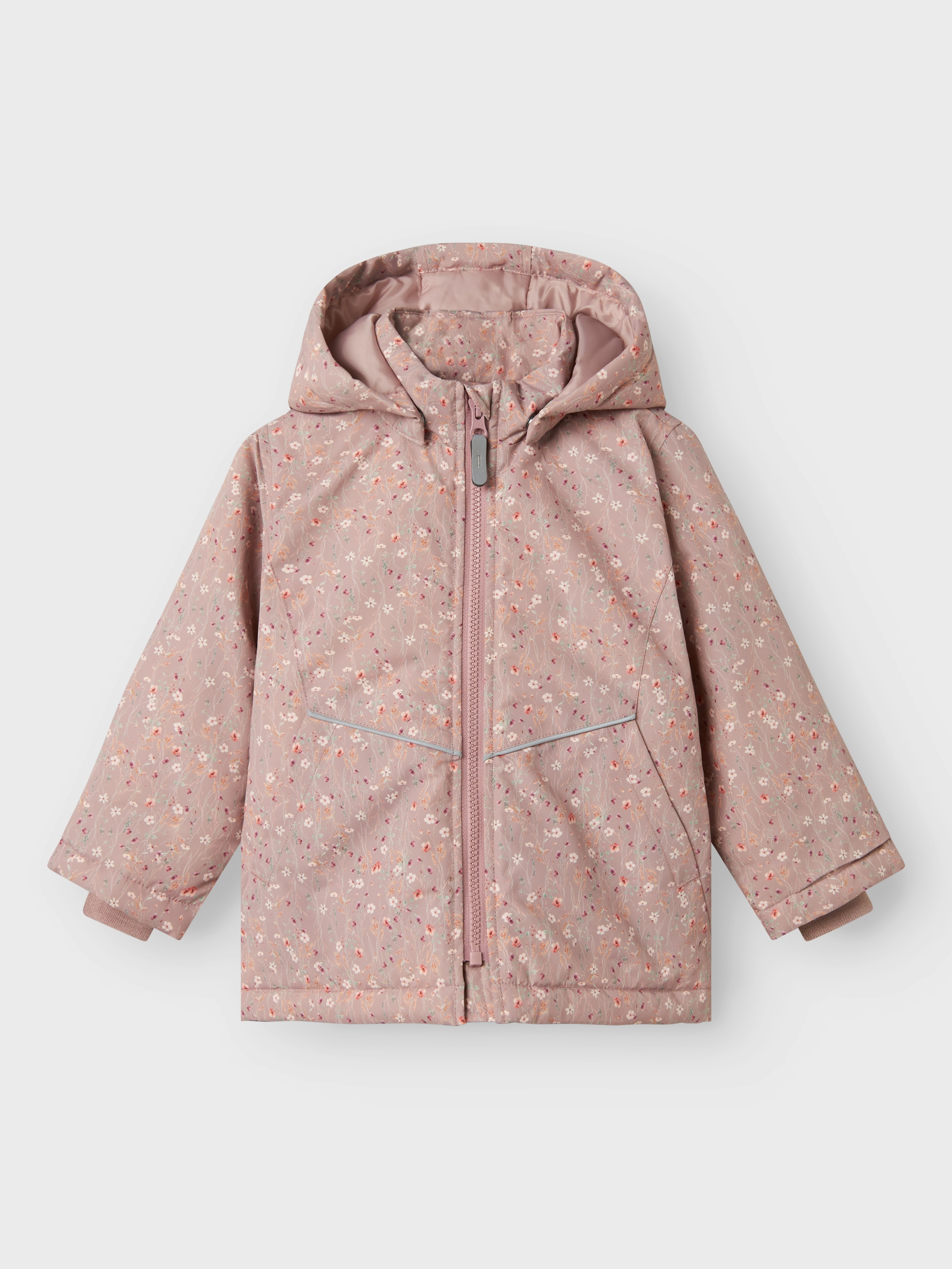 Name It Outdoorjacke »NMFMAXI PA JACKET AOP NOOS« mit Kapuze mit dekorativen und reflektierenden Details
