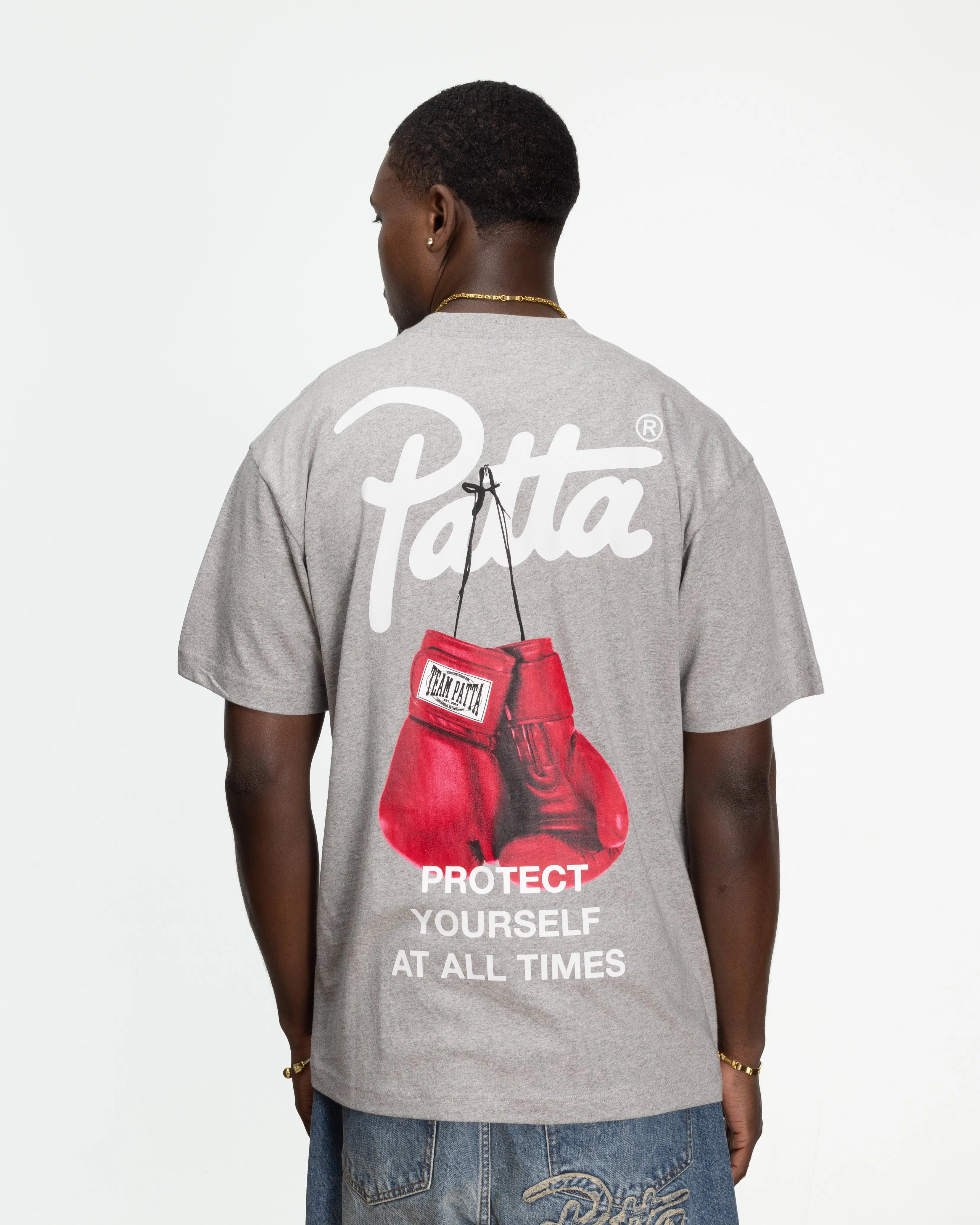 Patta Protect Yourself T-Shirt (Melange Grey)
