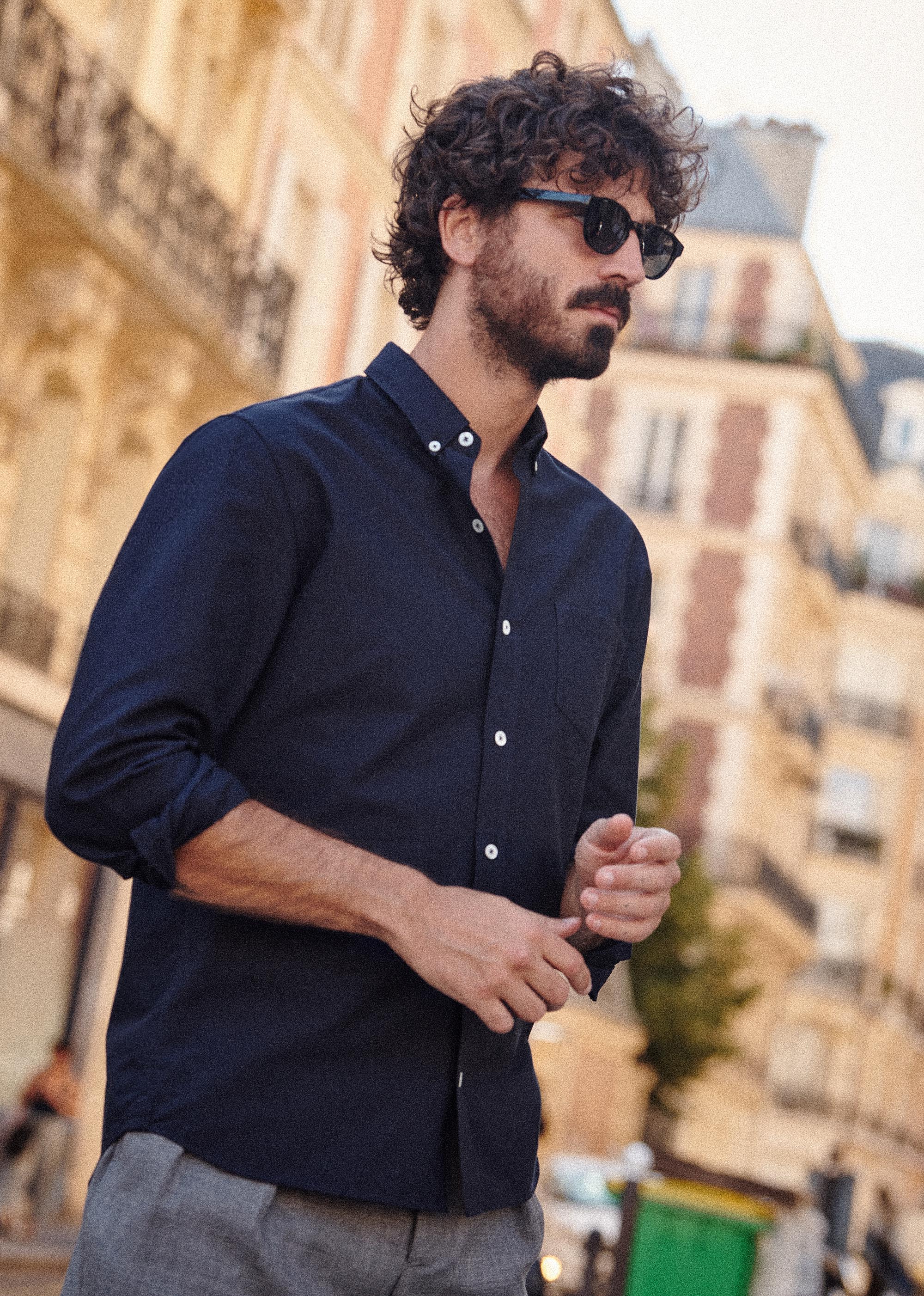 Chemise Charlie Oxford - Marine - POUR LUI 5906608