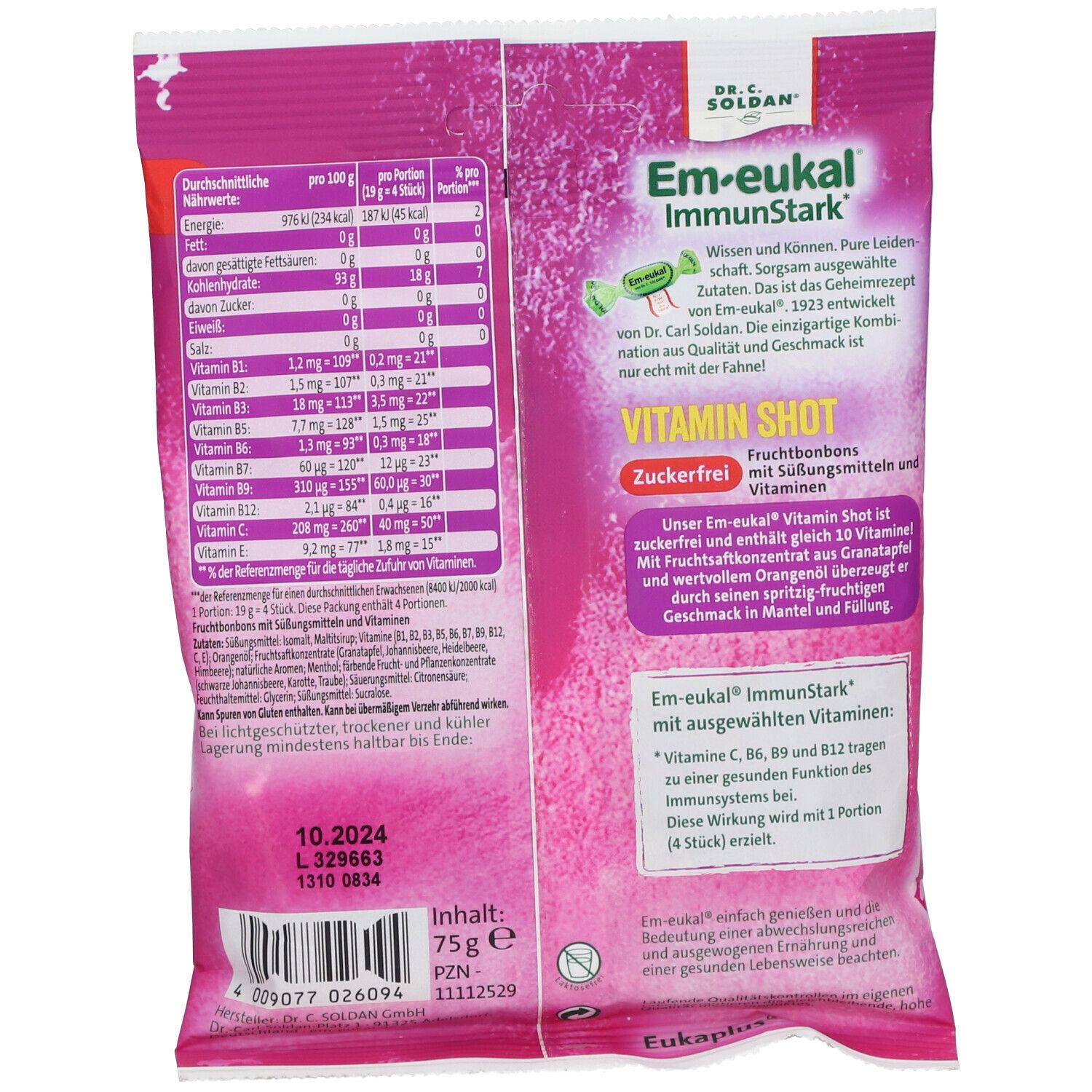 Em-eukal® ImmunStark® VITAMIN SHOT Bonbon Zuckerfrei