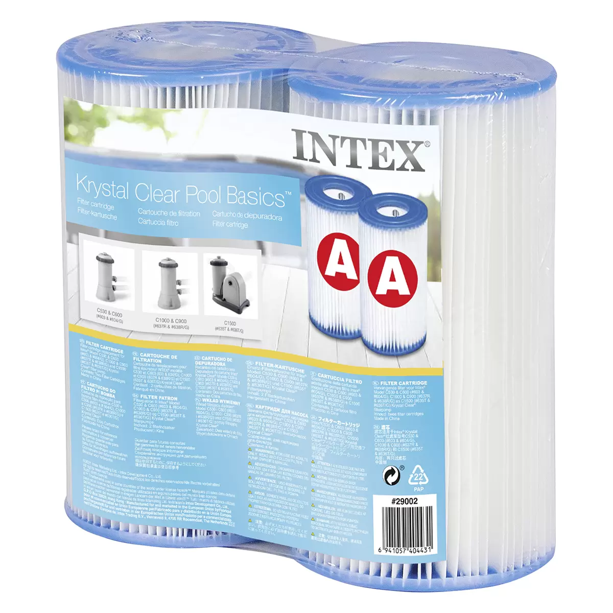 Filterpatrone für Pool Intex blau,weiss