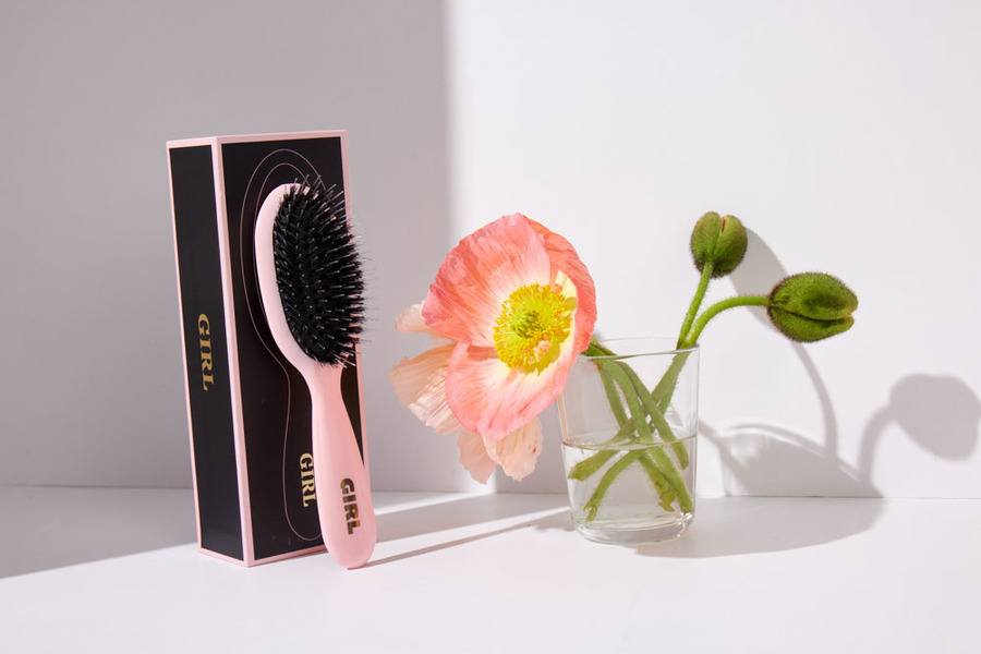 Fan Palm Hair Brush Girl Small
