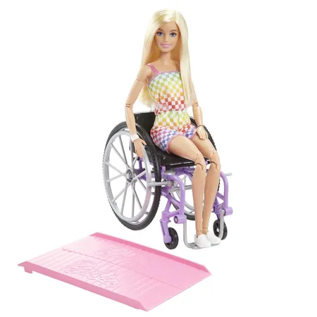 Barbie Fashionistas Puppe im Rollstuhl mit blonden Haaren