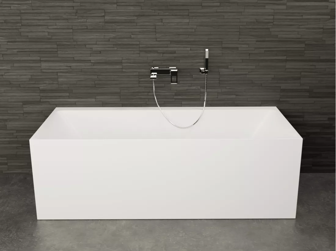 Baignoire semi-îlot Murale COBALT L.170 x l.75 cm, by SPALINA