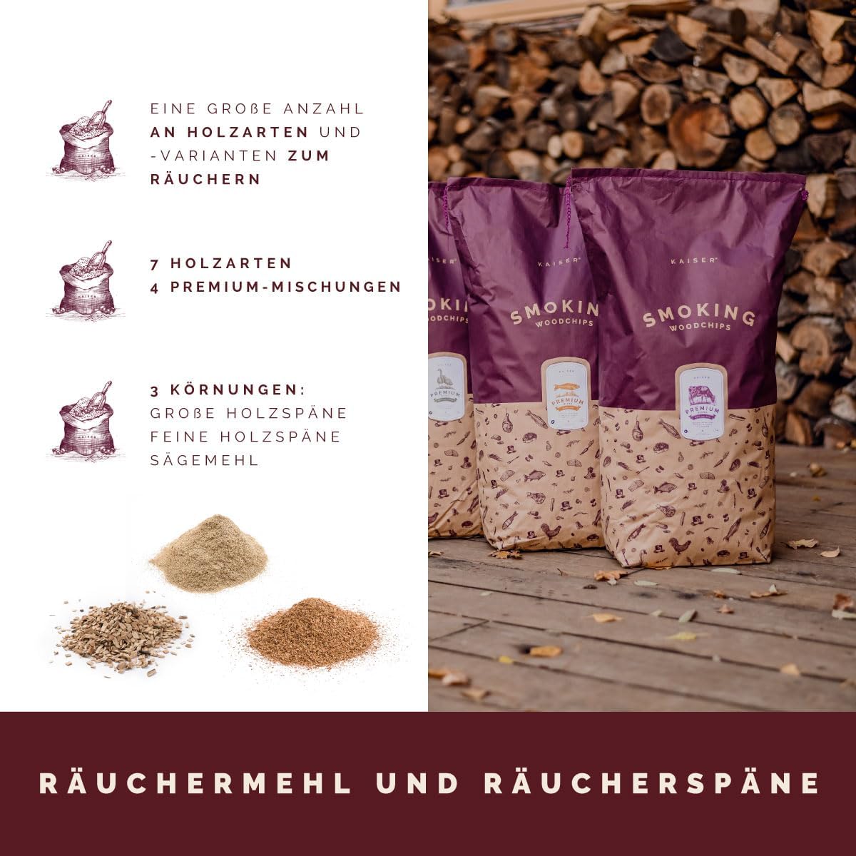 KAISER COMPANY Set '100' Hochwertiger Elektrischer Räucherofen/Räucherschrank aus Edelstah mit Heiß- und Kaltrauchgenerator, Tragbarem Edelstahl Basis und Reinigerl I2000WI mit Zubehör I NICHTROSTEND