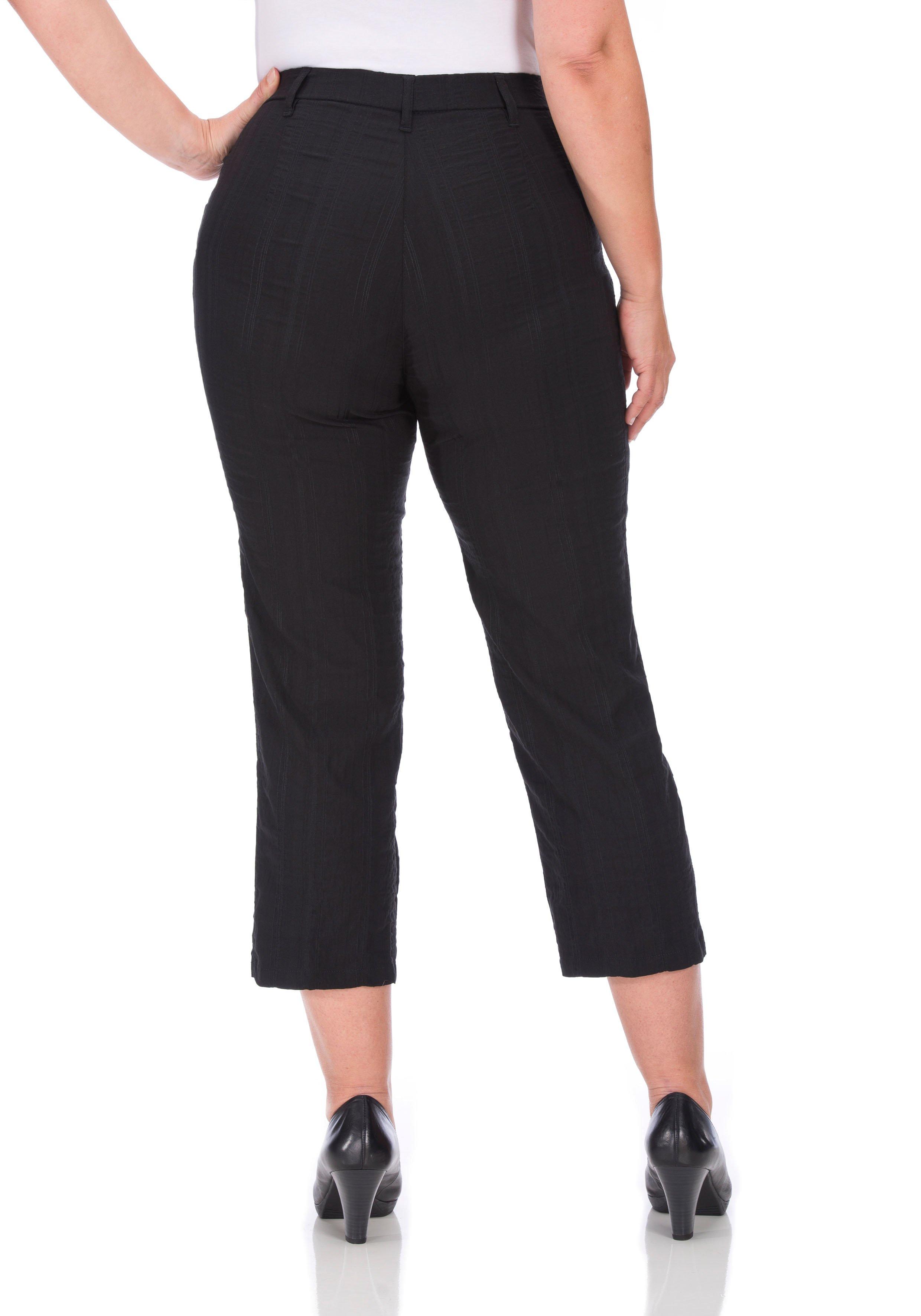 Gerade 7/8-Hose mit Komfortbund, bügelfreie Qualität
