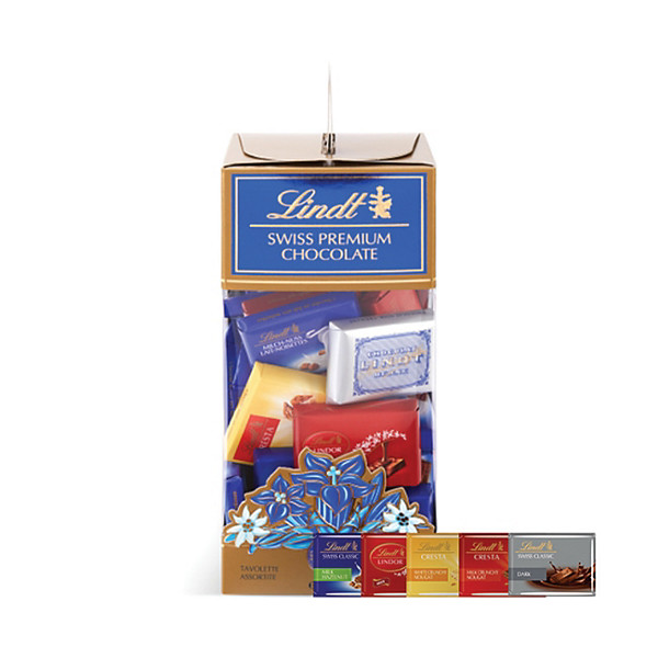 LINDT Boîte de Napolitains Chocolat Premium Suisse - 250 g