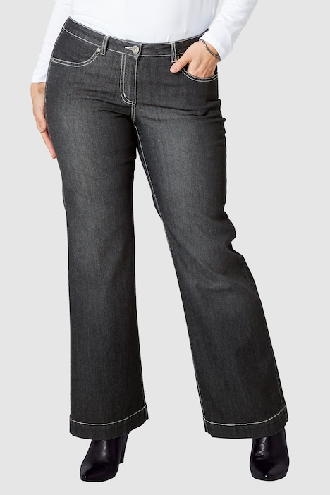 Jeans, weit und gerade, 4-Pocket