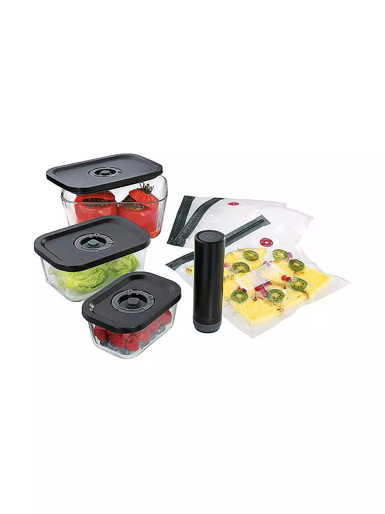 KÜCHENPROFI Vakuum Starter-Set 7 teilig EASYFRESH schwarz