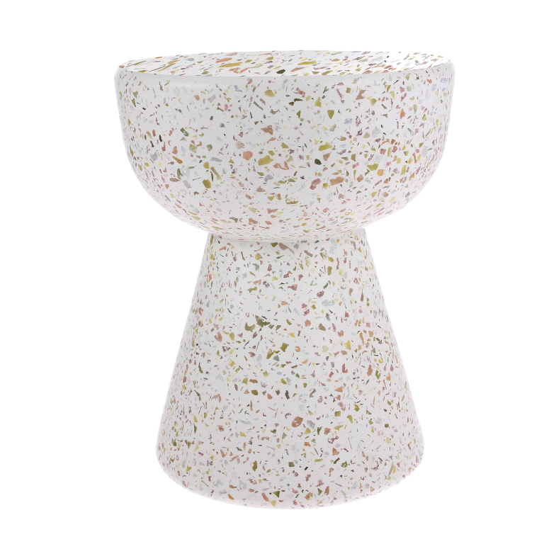 HKliving Terrazzo bijzettafel Ø35 White