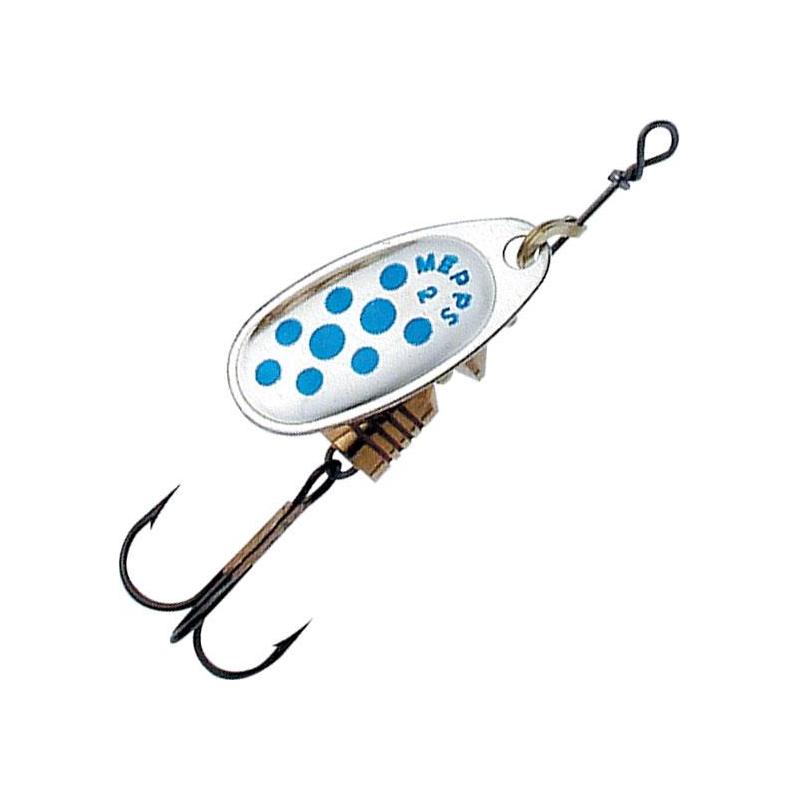 Cuiller Tournante Mepps Comet Argent Point Bleu