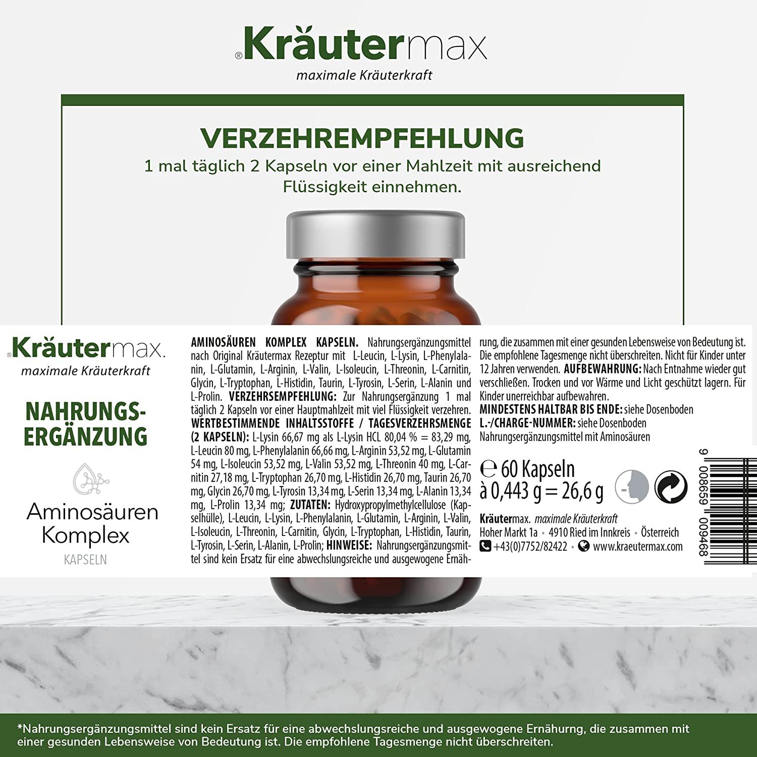 Kräutermax Aminosäuren Komplex