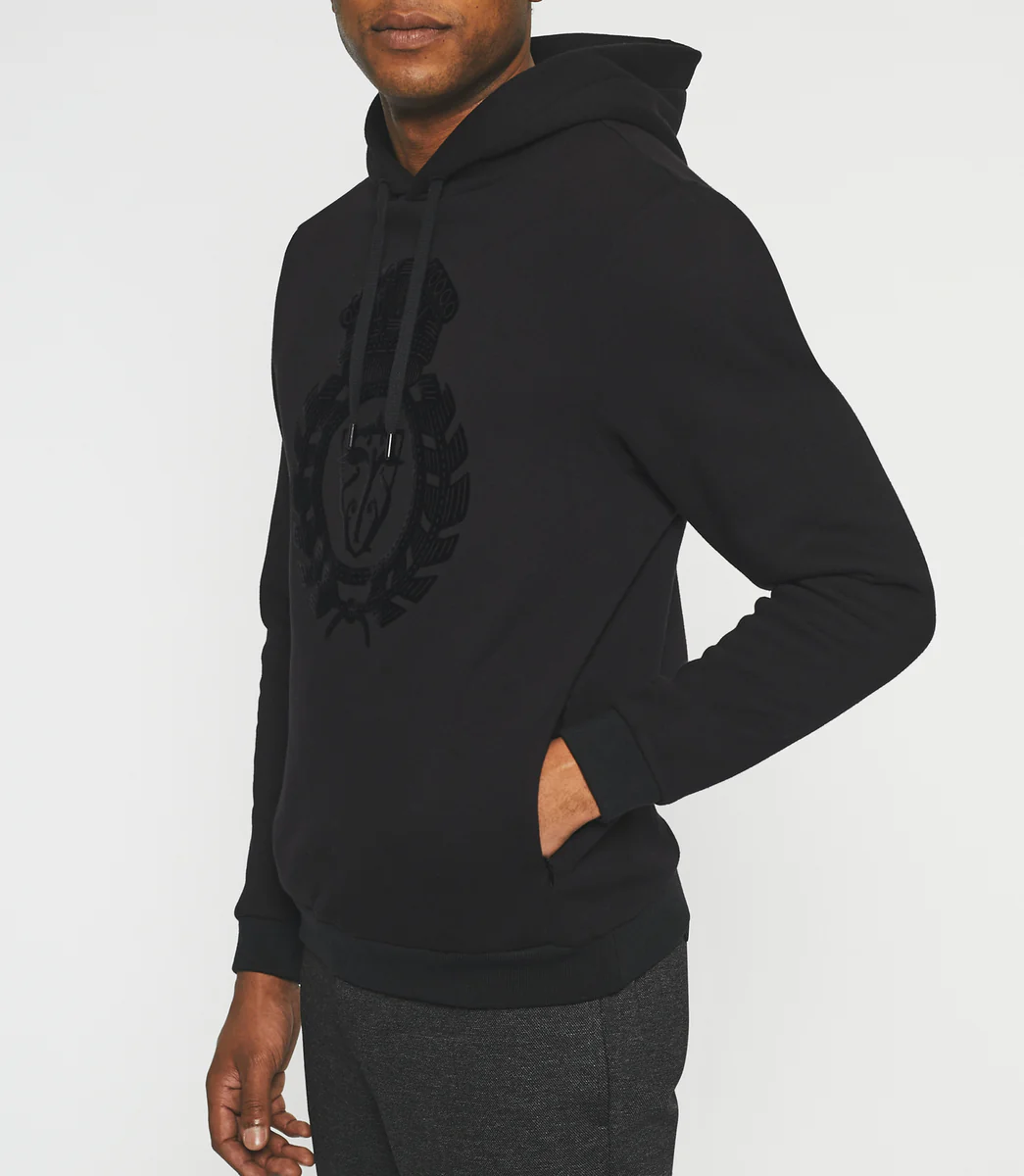 Sweat à capuche uni noir SWBRANDY