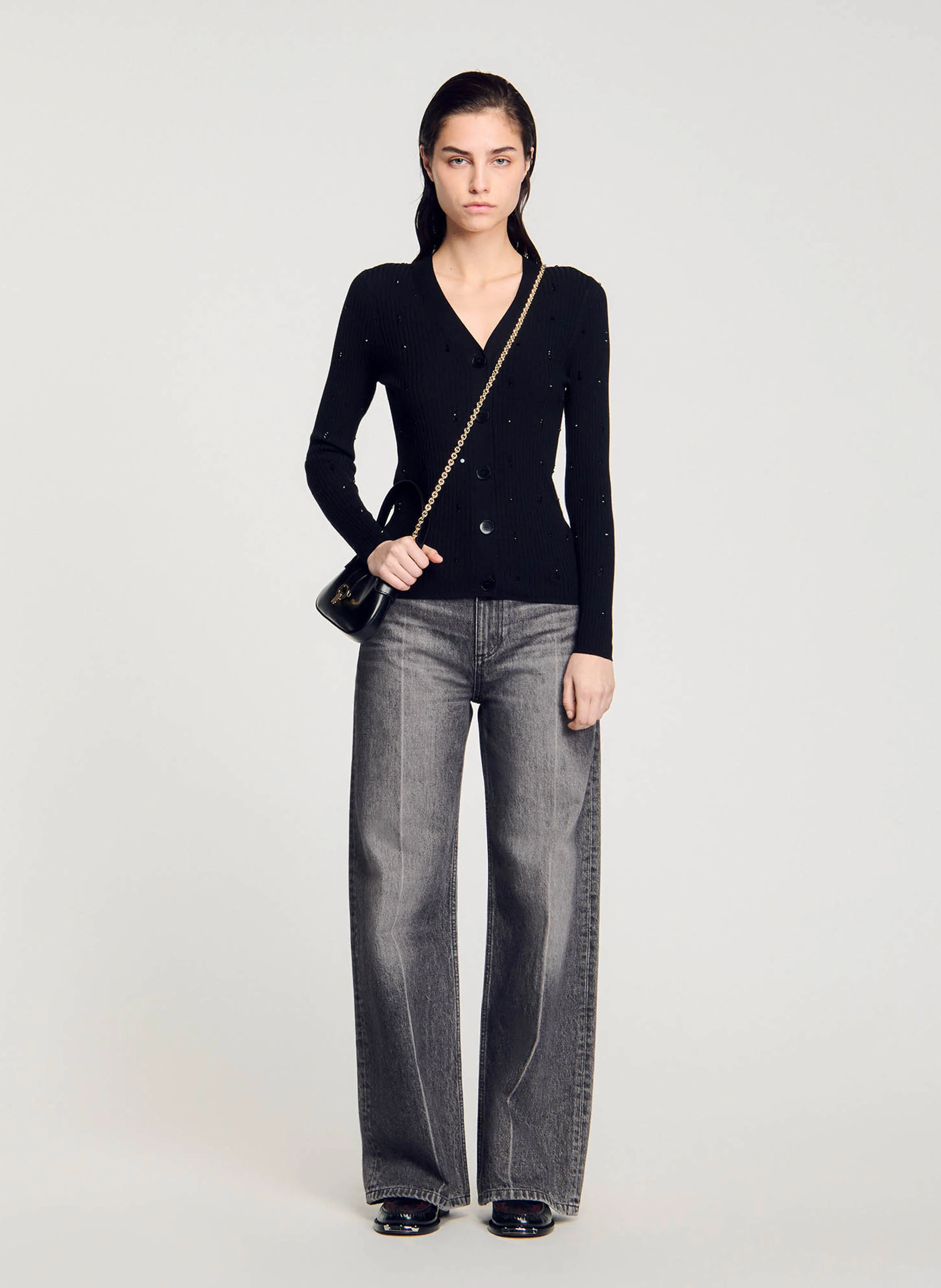 Gilet col V | Noir