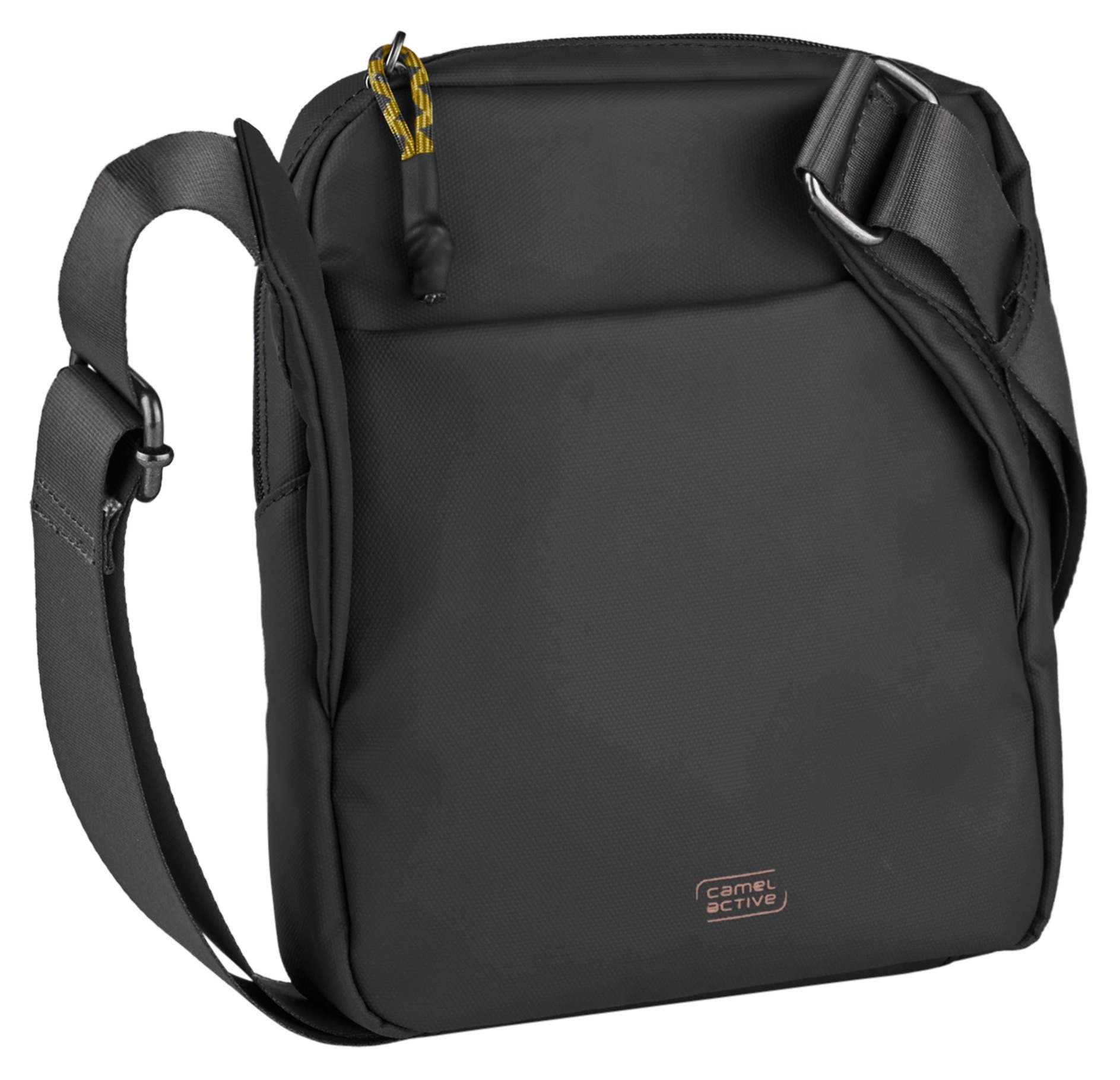 camel active Umhängetasche »Explore« wasserabweisendes recyceltes Nylon und reflektierende Reissverschlüsse