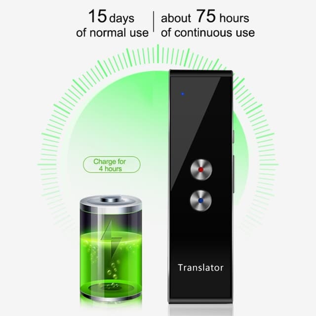 T8+ Bluetooth 40 Sprog Tale Instant Translator til rejselæring
