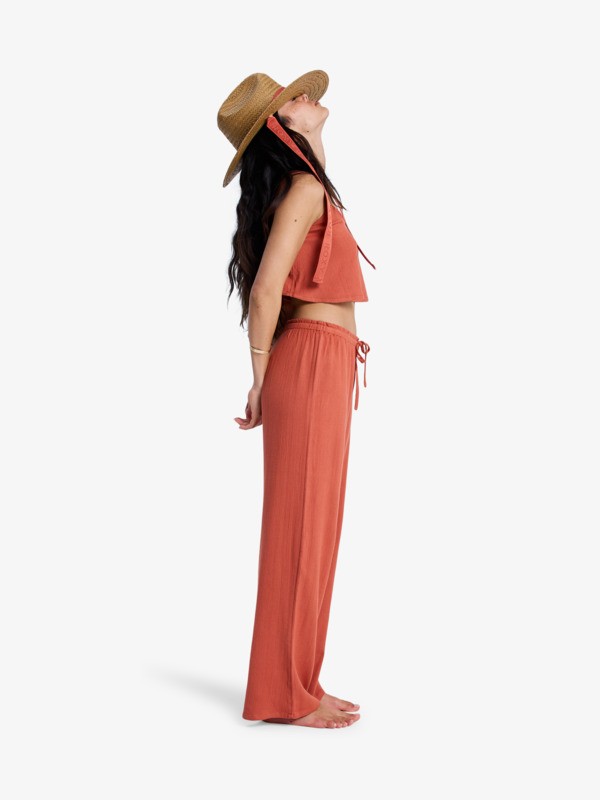 Nazare Surf Spot Pantalon léger Orange Femme