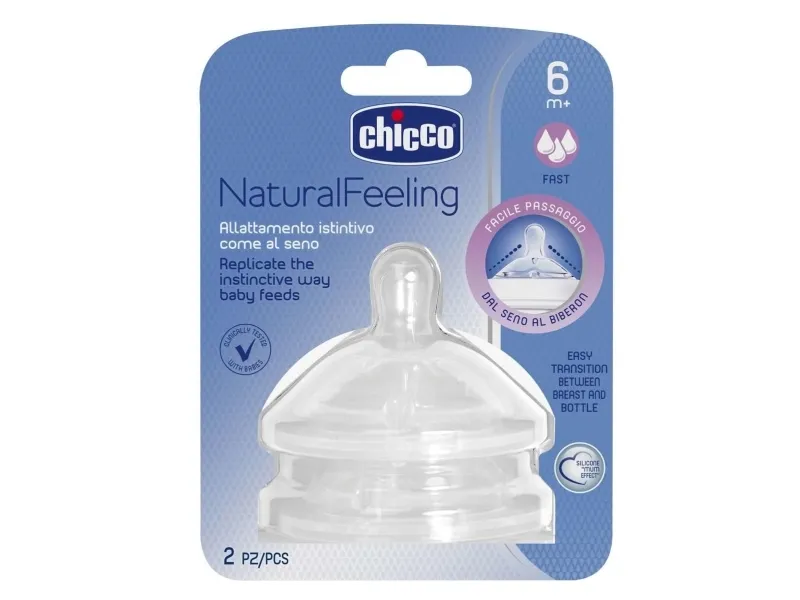 Chicco Natural Feeling, Anti-kolik ventil, Transparent, Silikone, 6 måned(er), 2 stk