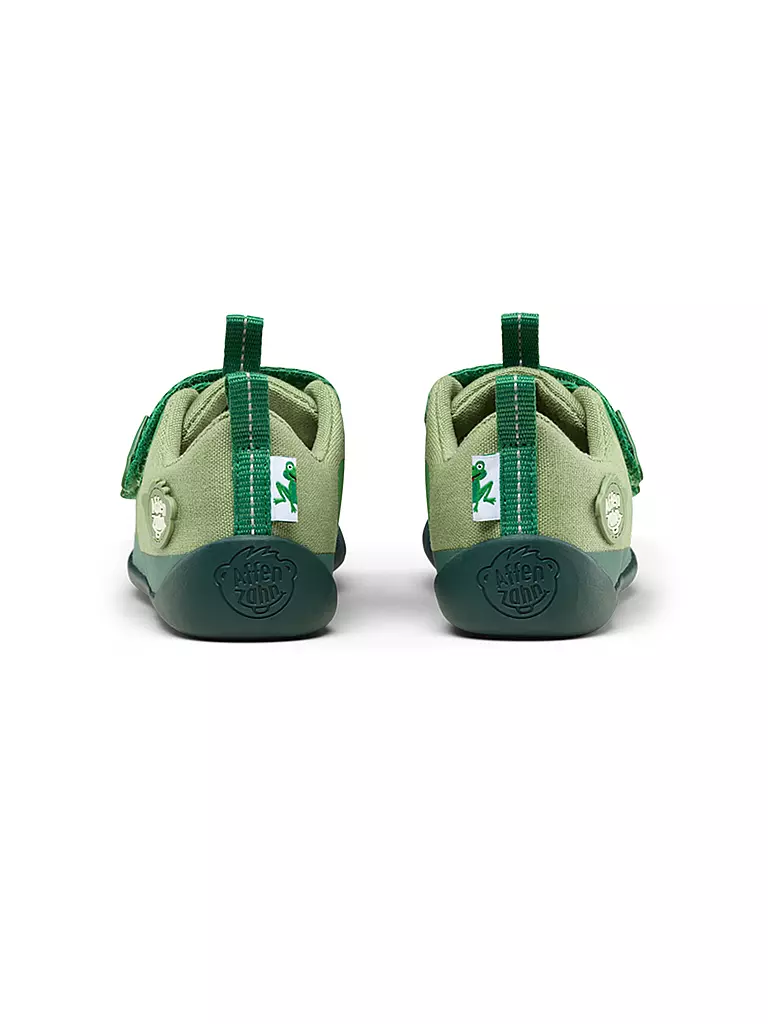 AFFENZAHN Kinder Sneaker Barfußschuh  COTTON LUCKY Frosch grün