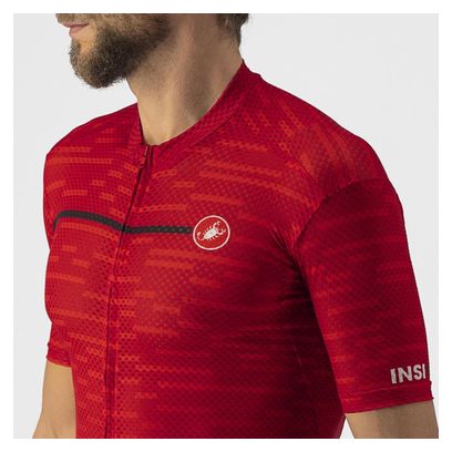 Maillot manches courtes Castelli Insider Rouge