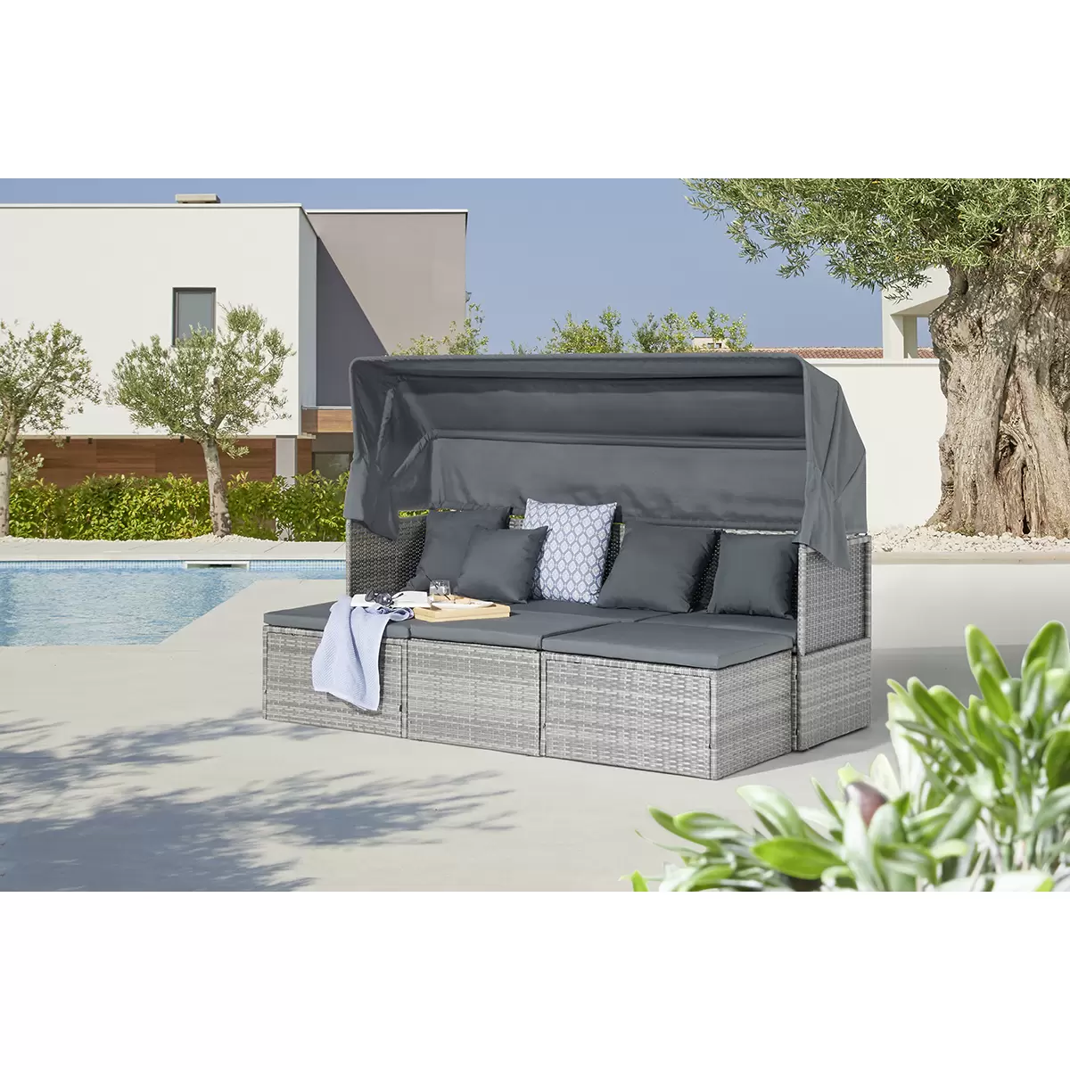 Beldano Loungegarnitur Multi 4-teilig Grau
