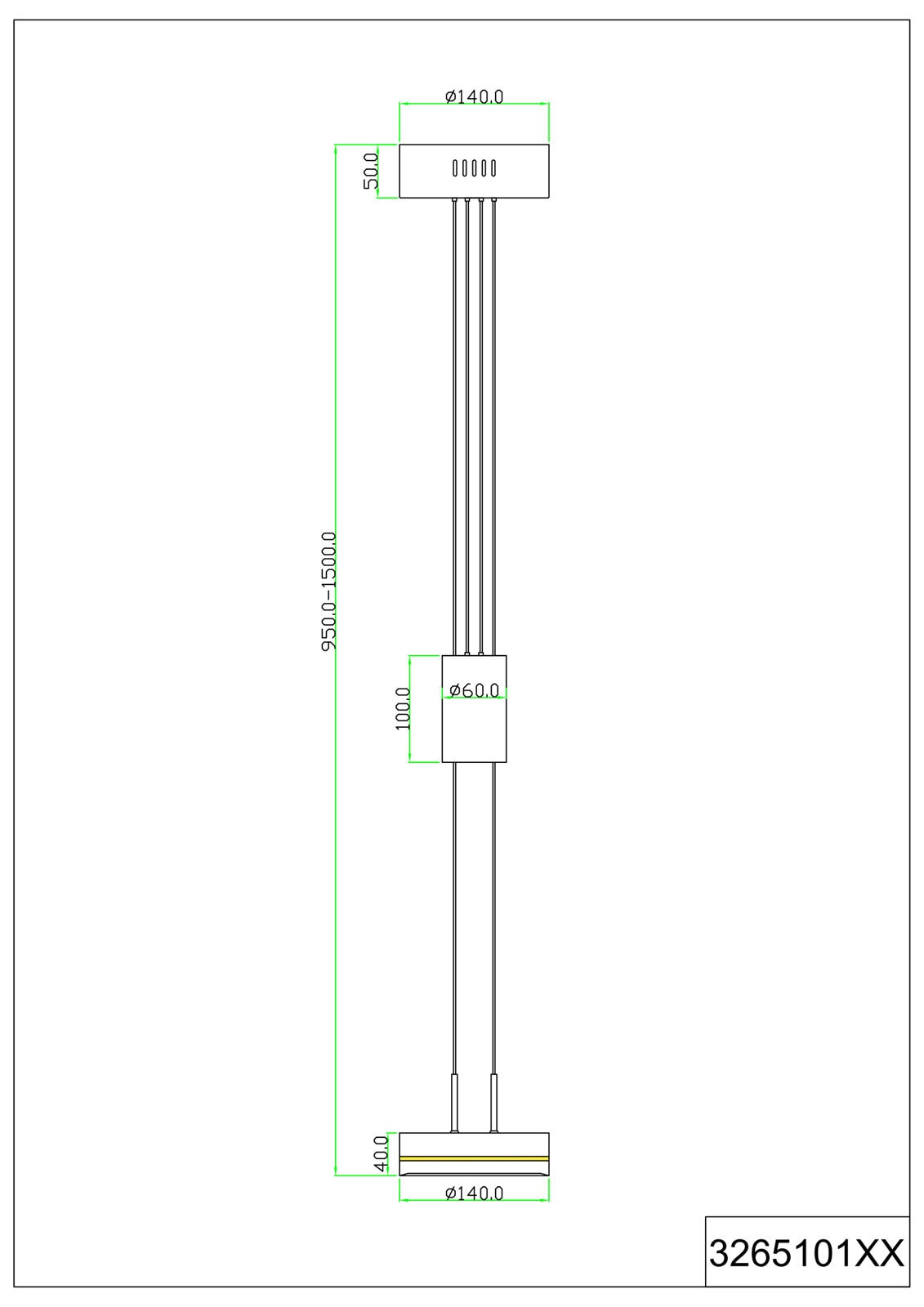TRIO LED Pendelleuchte FRANKLIN 1-flg nickelfarbig
