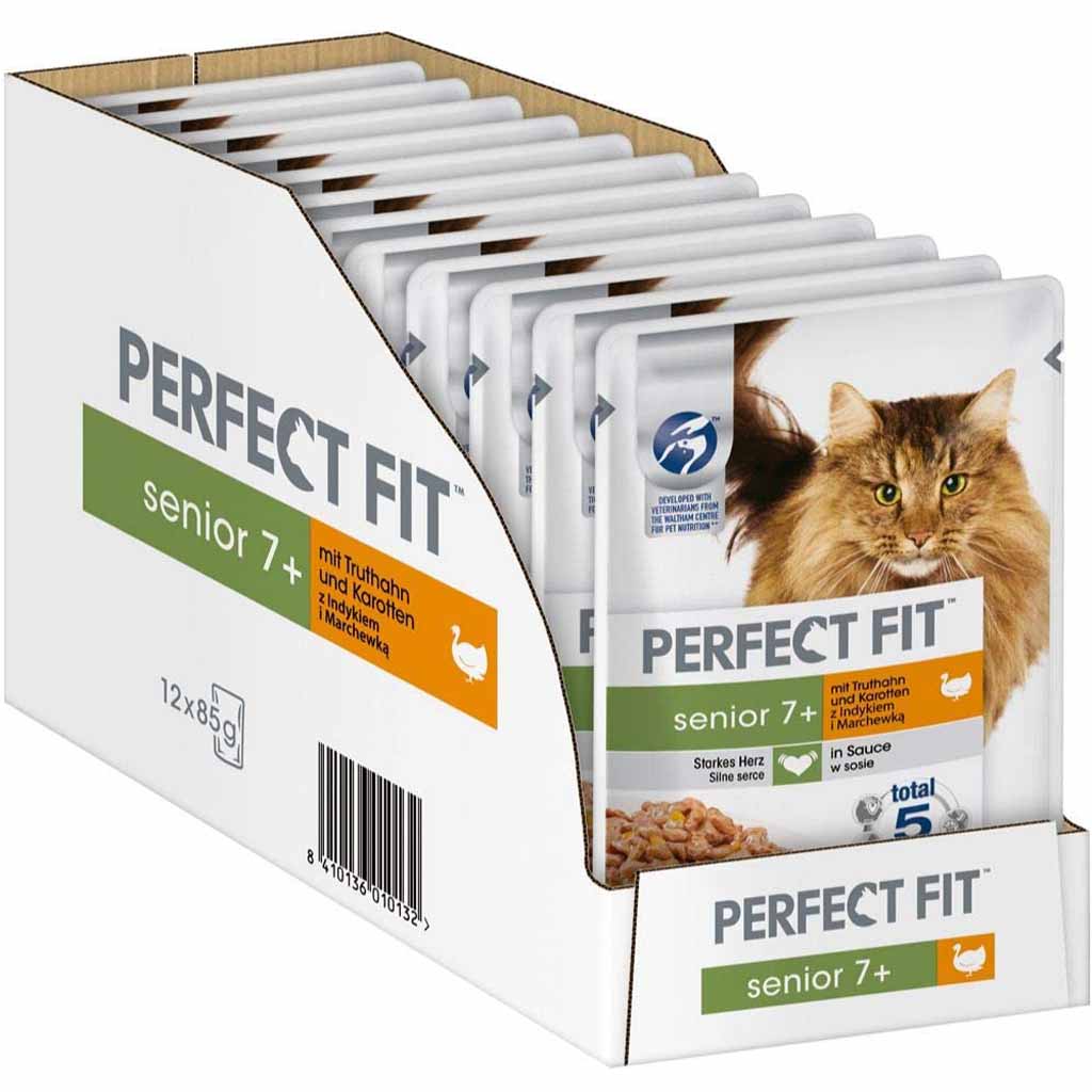 Perfect Fit Senior 7+ in sauce mit Truthahn 12x85g=1020g MHD:13.9.26
