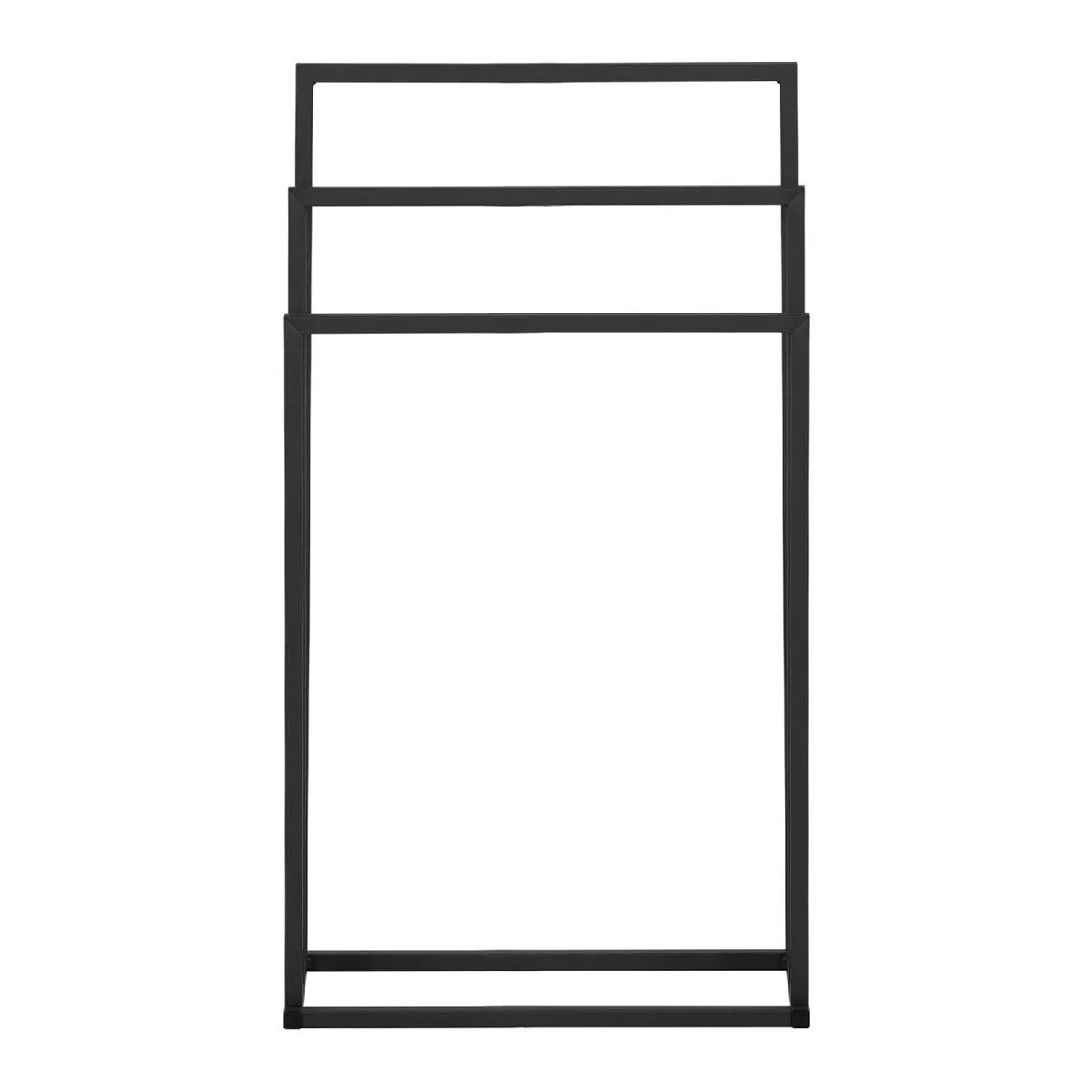 Helloshop26 Porte-serviettes sur pied 3 barres acier