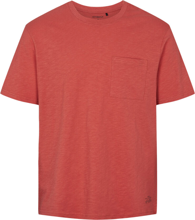 Firefly Solid Slub T-shirt Orange