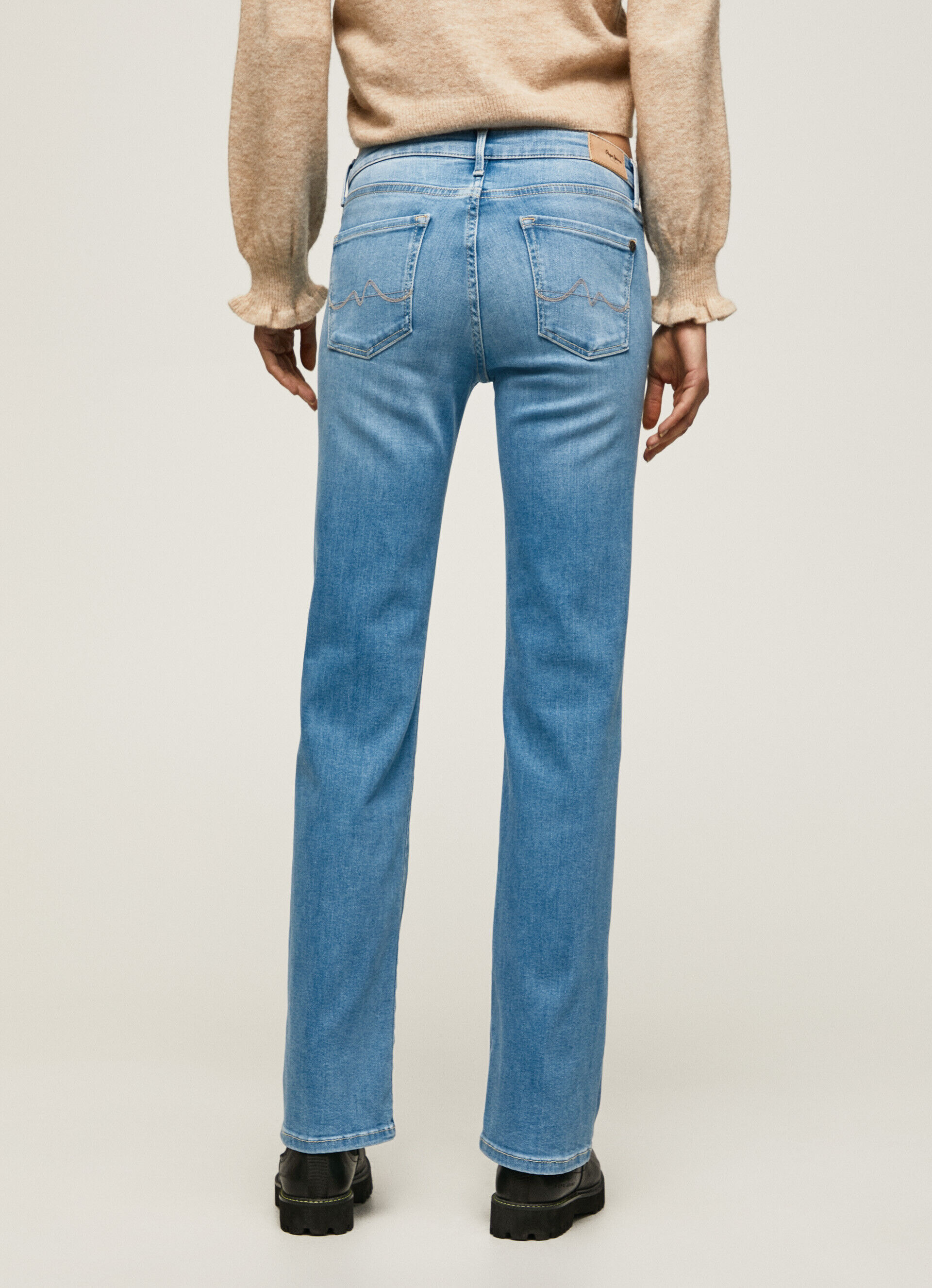 Calça jeans Aubrey Fit Slim Tamanho Médio - jeans