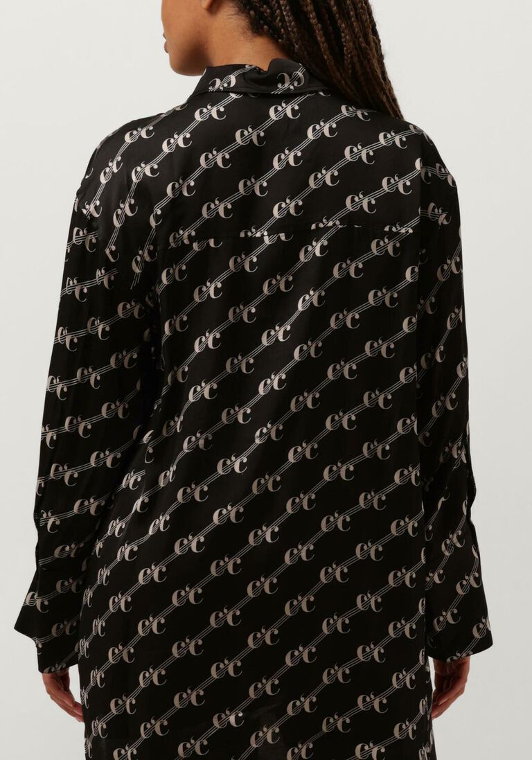 zwarte co'couture blouses logo oversized shirt