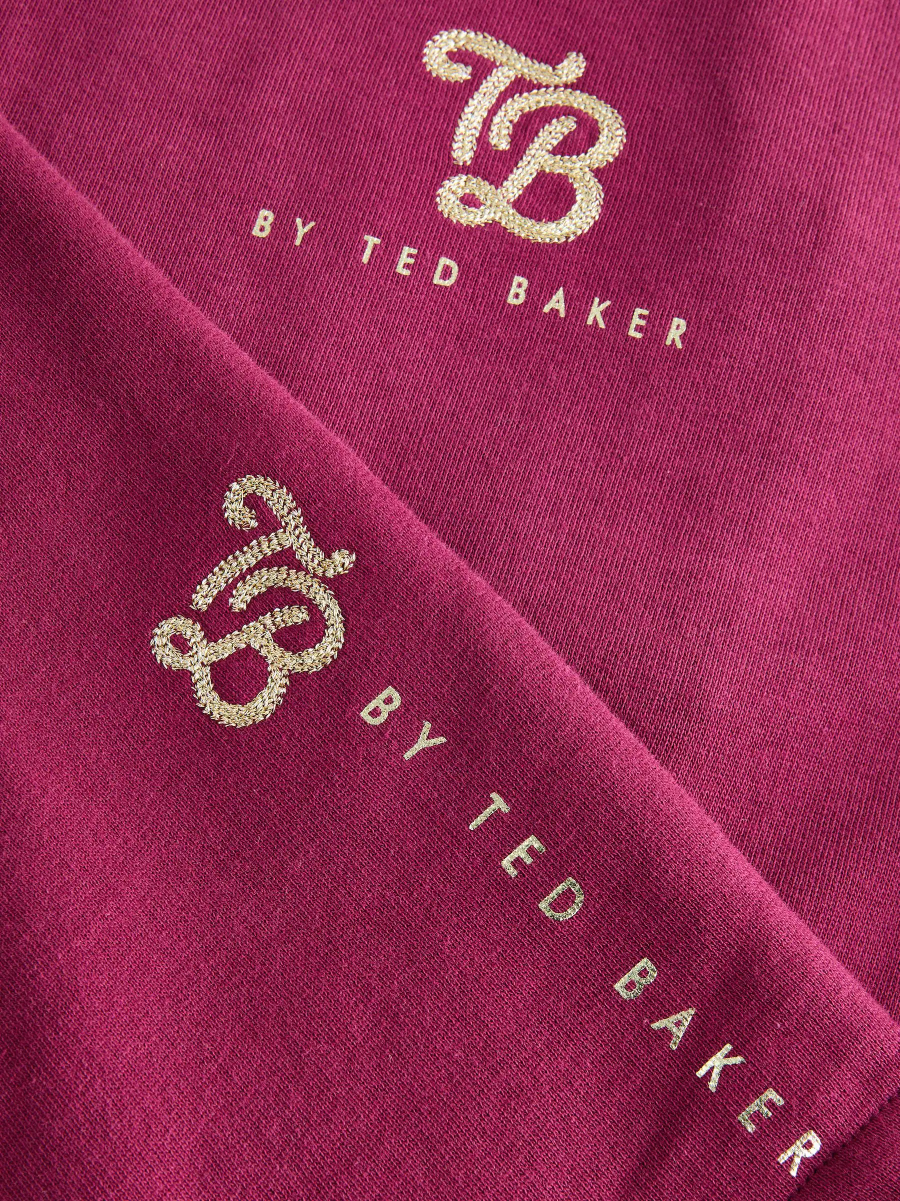 Bordeauxrood - Baker by Ted Baker 2 Piece Varsity Sweater and Wide Leg Joggers Set