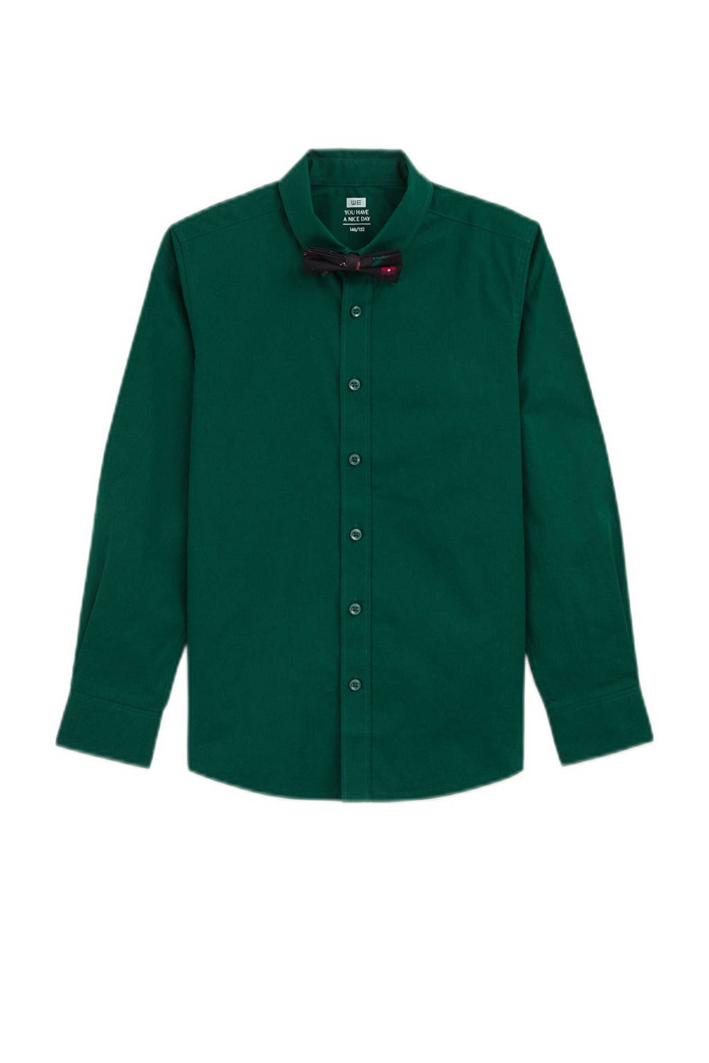 WE Fashion overhemd met vlinderstrik - donkerrood