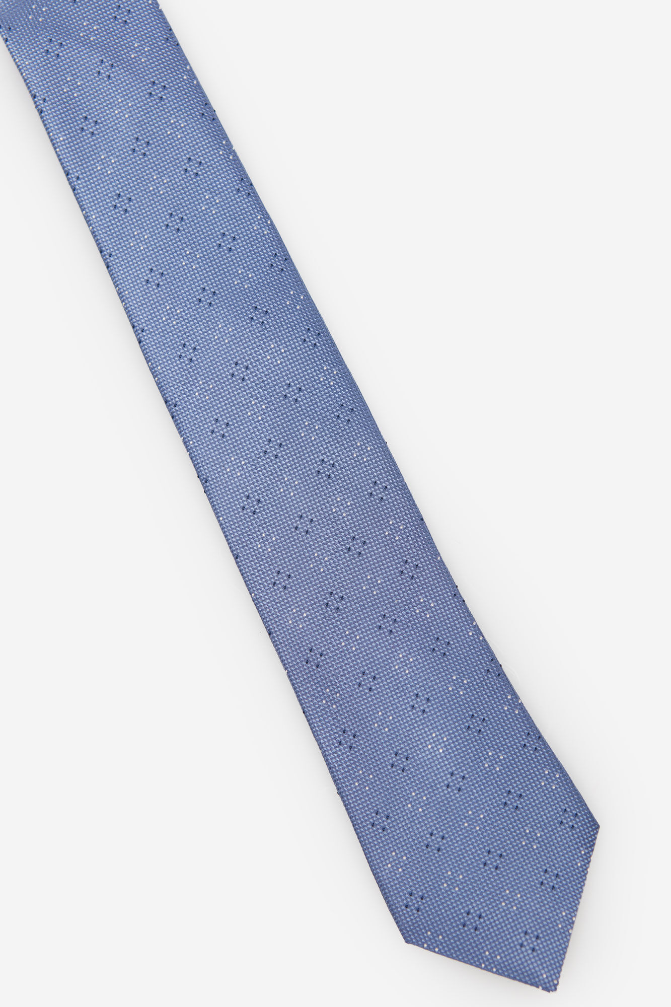 Gravata de seda com microestampa - Azul