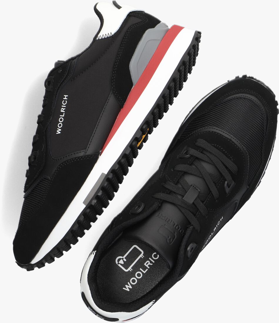 WOOLRICH zwarte woolrich lage sneakers retro sneaker man