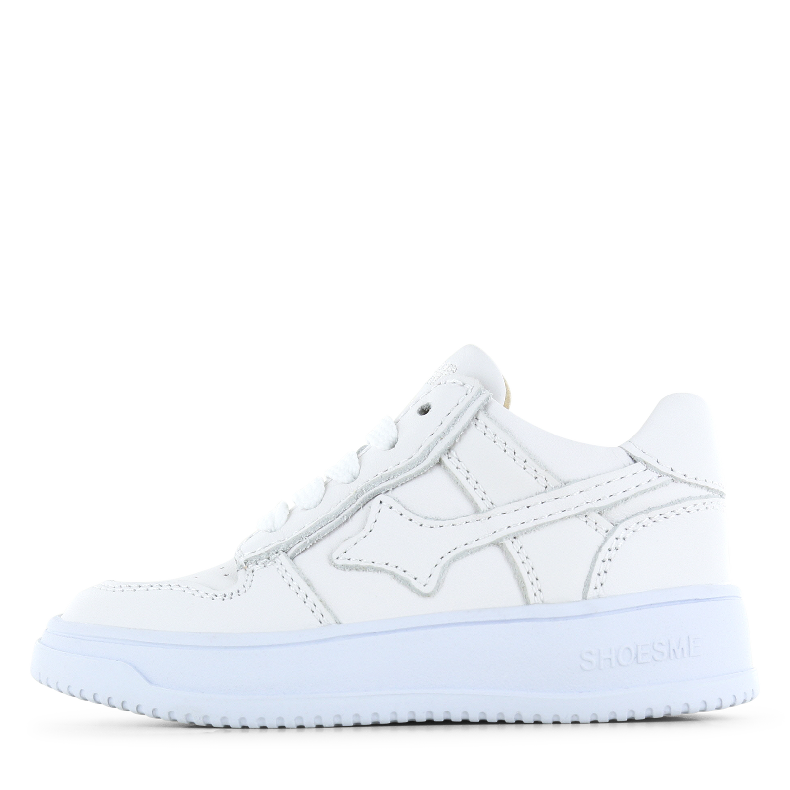 Shoesme witte sneaker Microfiber leer | Uni schoenen