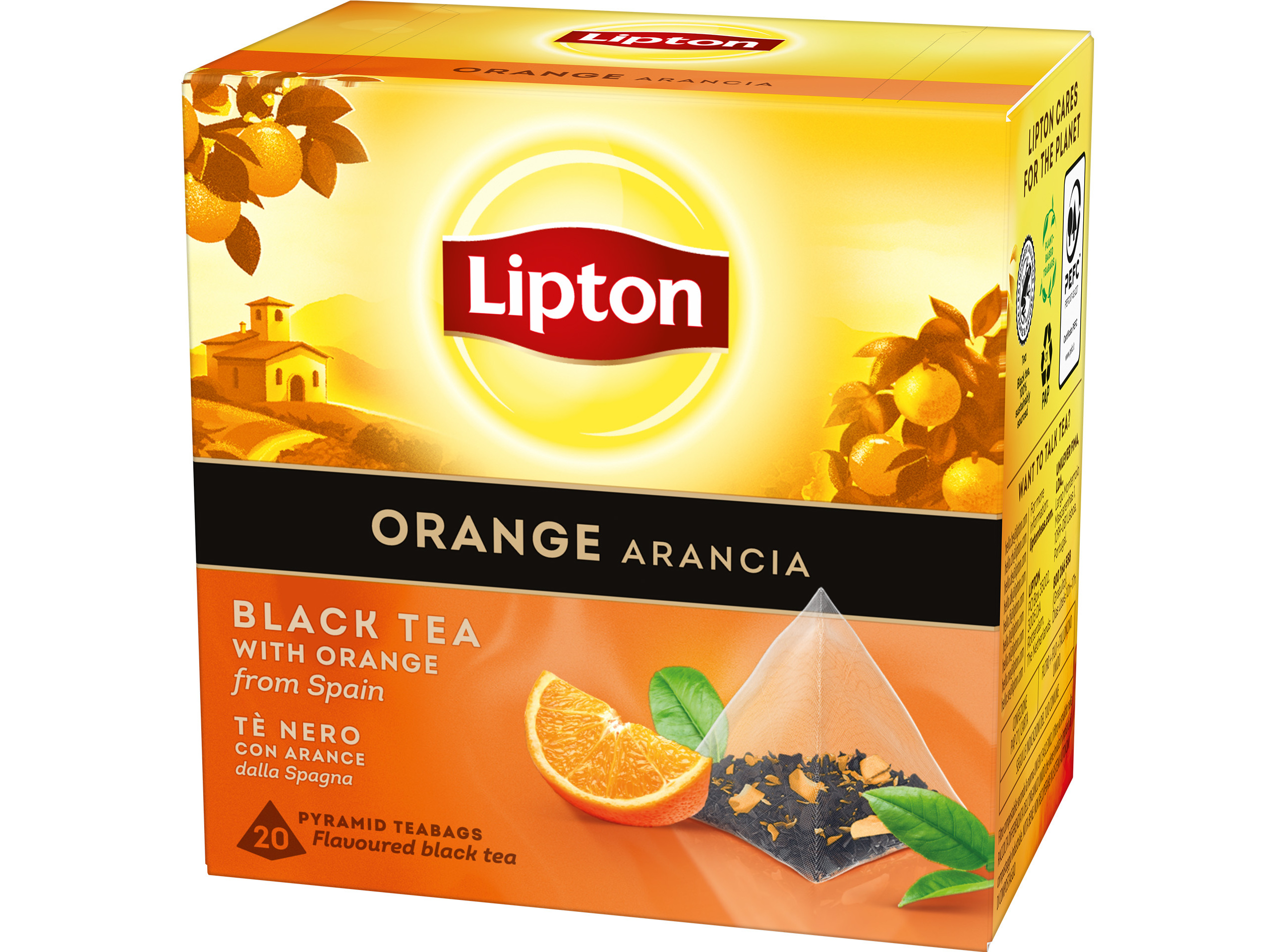CHÁ PRETO LIPTON LARANJA 20 SAQ