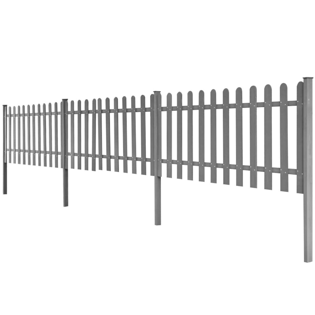 vidaXL Tuinhek met palen, 3 stuks, HKC, 600x60 cm