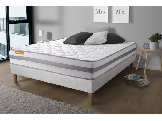 Matelas Ressorts ensachés 140x190 Memo Spring 3 zones de confort MAXI épaisseur