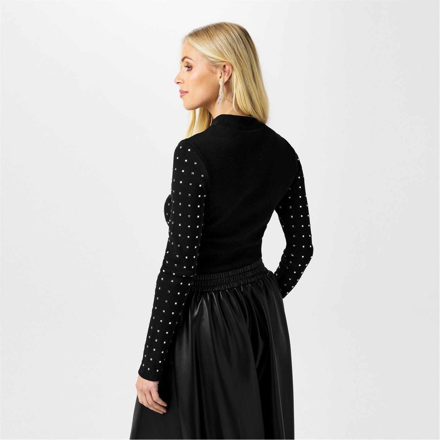 Biba Ribbed Long Sleeve Top