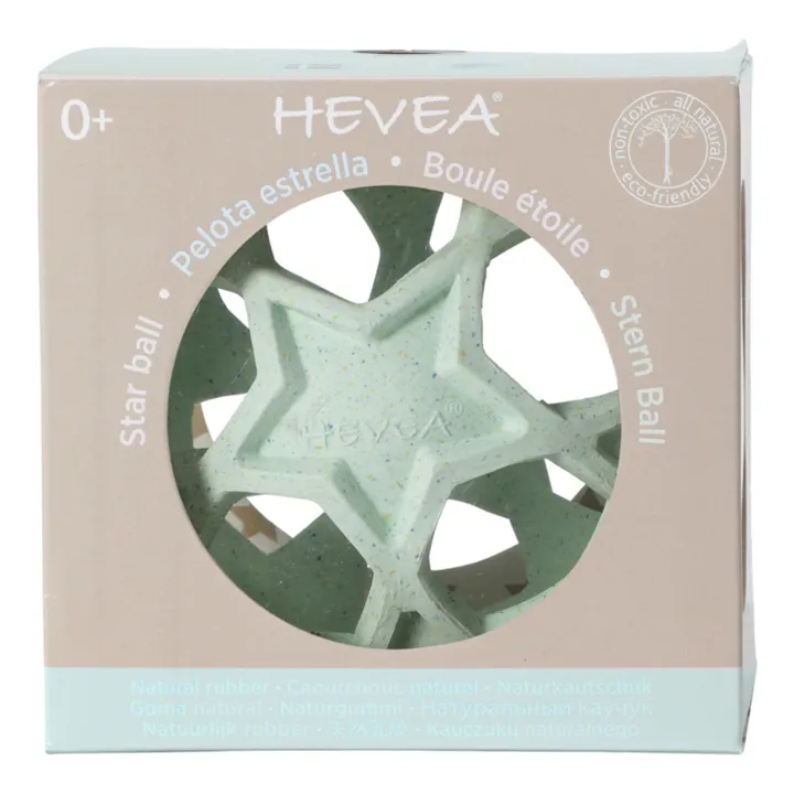 Hevea Balle étoile en caoutchouc naturel | Vert Menthe