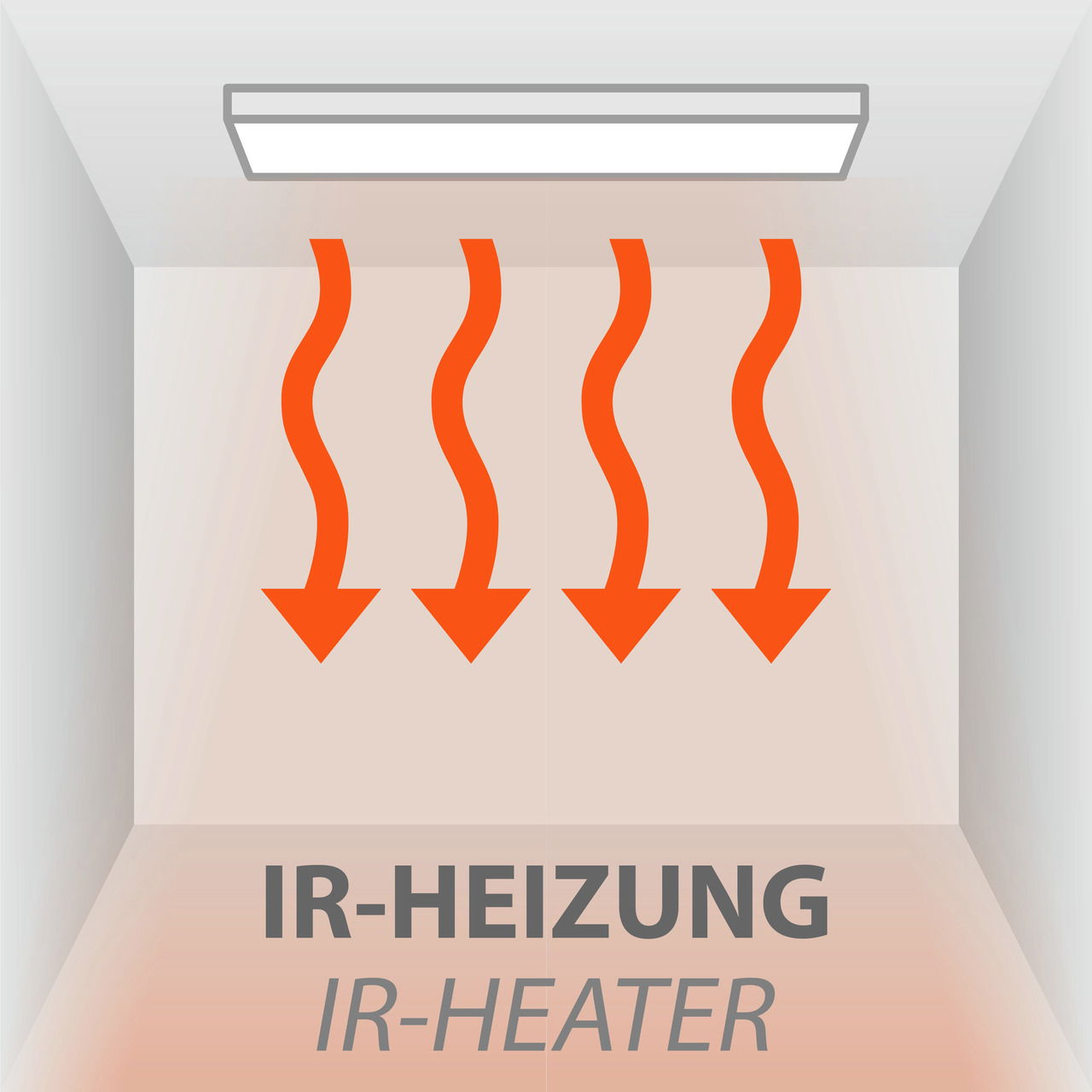 Just Light Deckenleuchte mit IR-Heizung BEROA