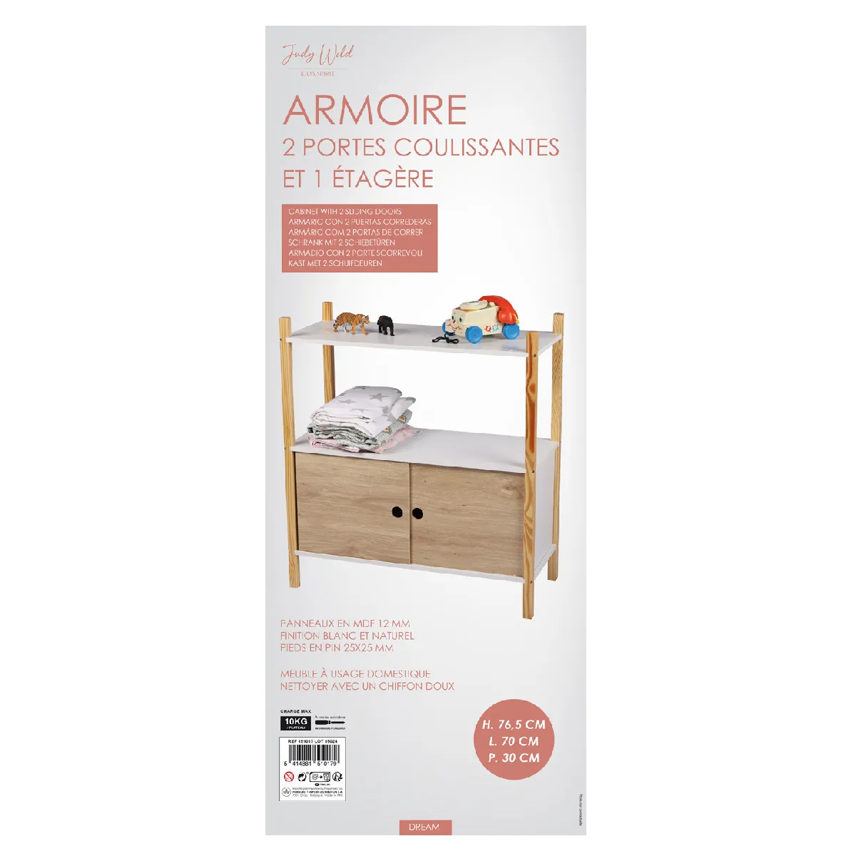 Toilinux Armoire Dream - Blanc et Bois