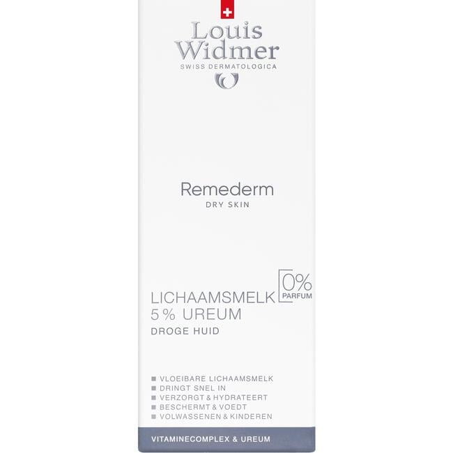 Louis Widmer Remederm Dry Skin Lichaamsmelk Zonder Parfum 200 ML